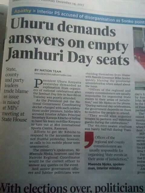 ChurchillConam's tweet photo. @UKenyatta should understand that No Kenyan wanted to participate in #JamhuriDay2017 till they forced innocent Kenyans to attend.😂😂😂😂 #GovernorsInduction well spoken https://t.co/GgeYBEUOb0