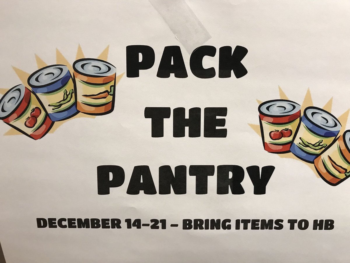 Happy PACK THE PANTRY week! <a href="/AHSD25South/">South Middle School</a> #southlearns