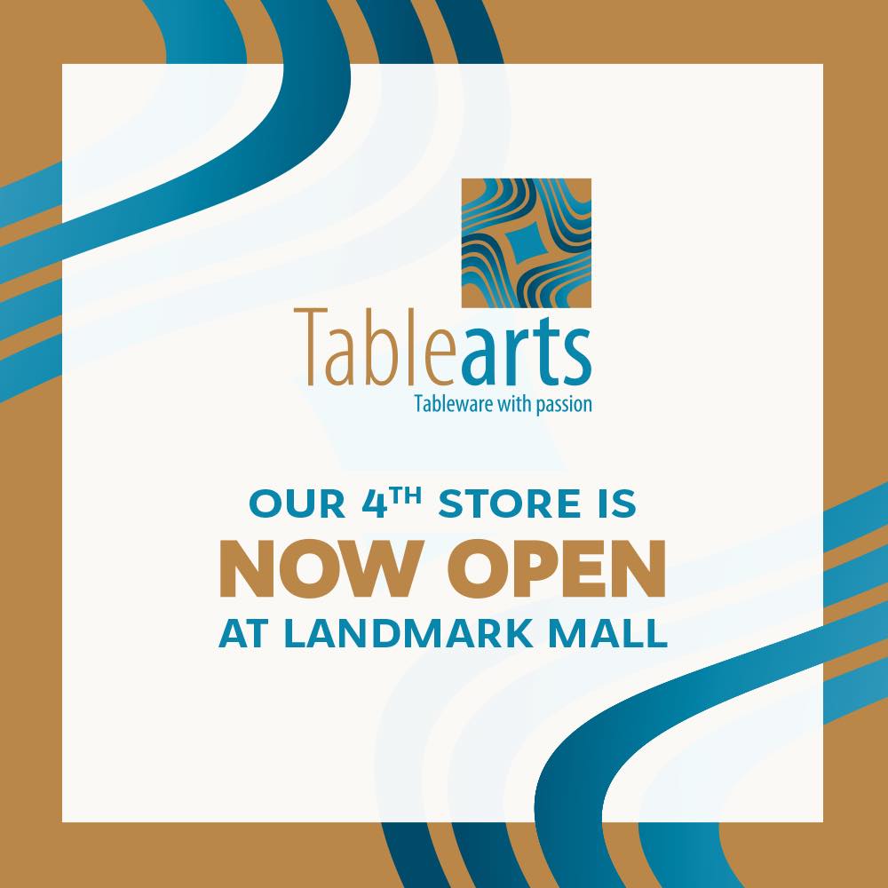TableArtsQatar's tweet image. Table Arts 4th store is now OPEN at LANDMARK MALL!
#LandmarkMall #TableArts #classy #chic #modern #style #finedining #giftideas #giftvoucher #Qatar #tableware #dinnerware #City_Center #LagoonaMall #International #Brands #MallofQatar