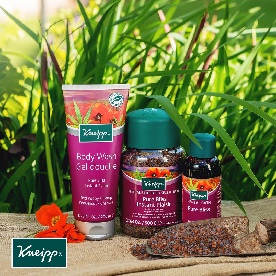 KneippUK's tweet photo. For a mental detox- try Kneipp Pure Bliss range, with highly concentrated natural essential oils, of Red Poppy and Hemp #detox #bliss #natural #essentialoils https://t.co/ehiQ0agL6q