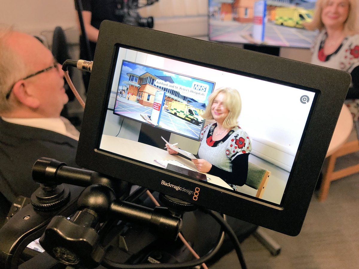 KainosEvolve's tweet photo. More filming today at Ashford &amp; St Peter’s with Assoc Director of IT Laura Ellis-Philip talking about the benefits to her clinicians and patients of Evolve on iOS @ASPHFT https://t.co/M0GsJbBNkA