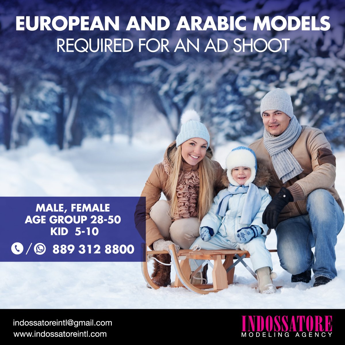 annunciointl's tweet photo. European and Arabic Models are required for an Ad Shoot
#kids #european #arabic #models #male #female #fashion #indossatore #modeling #bangalore #mumbai #goa #delhi #kerala #munnar #fortkochi #waynad #russian #russia #europeanmodels #arabicmodels https://t.co/yTnz58pNPG
