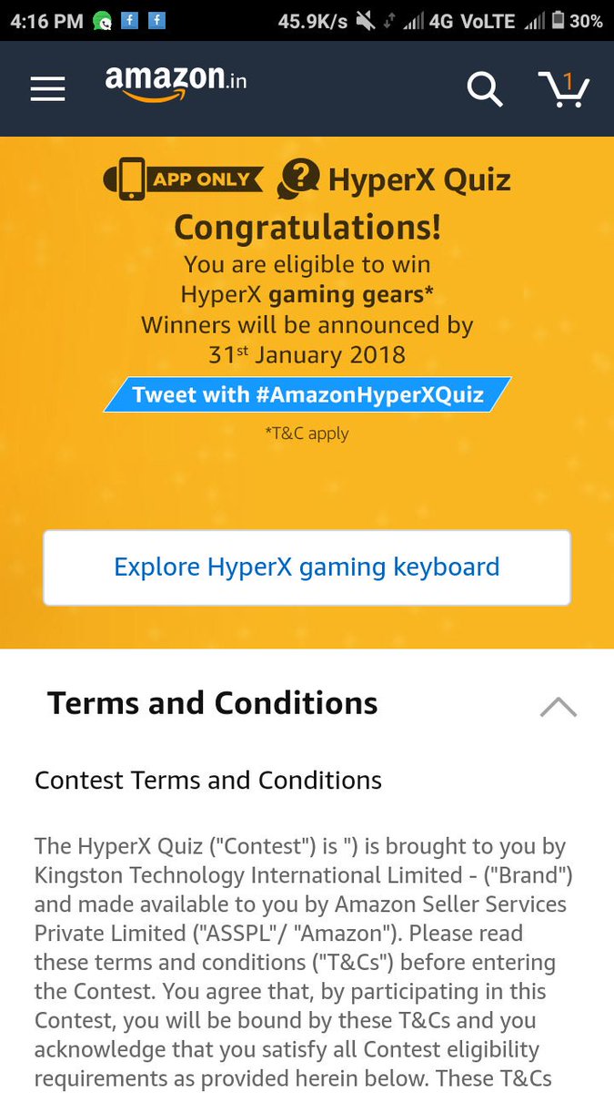 Navithkhan007's tweet photo. #AmazonHyperXQuiz https://t.co/dtd0nVcxgD