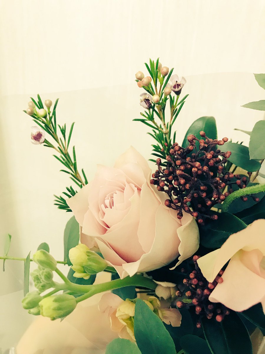 makingfunako's tweet photo. いつも優しくしてくれるお花屋さんのお姉さんが今月で異動ってことで、小さい切り絵してプレゼントしてきたんだけど、すごく喜んでくださって、お礼にうちのイメージのお花くださって、なんかもう幸せな気持ちでいっぱい。 https://t.co/vbGSnaHsjG