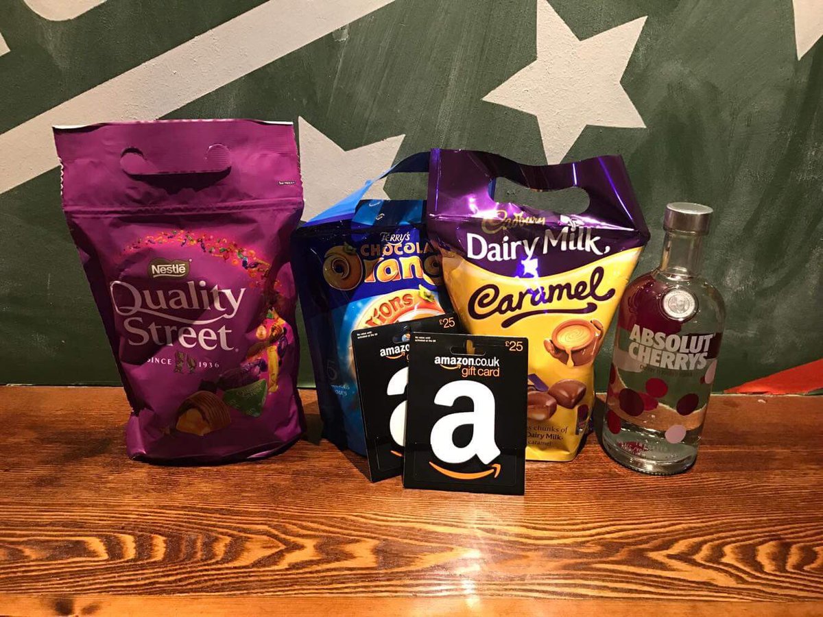 £50 #Amazon vouchers, Vodka and chocolates for the brainiest in here tonight! #Quiz starts at 8pm