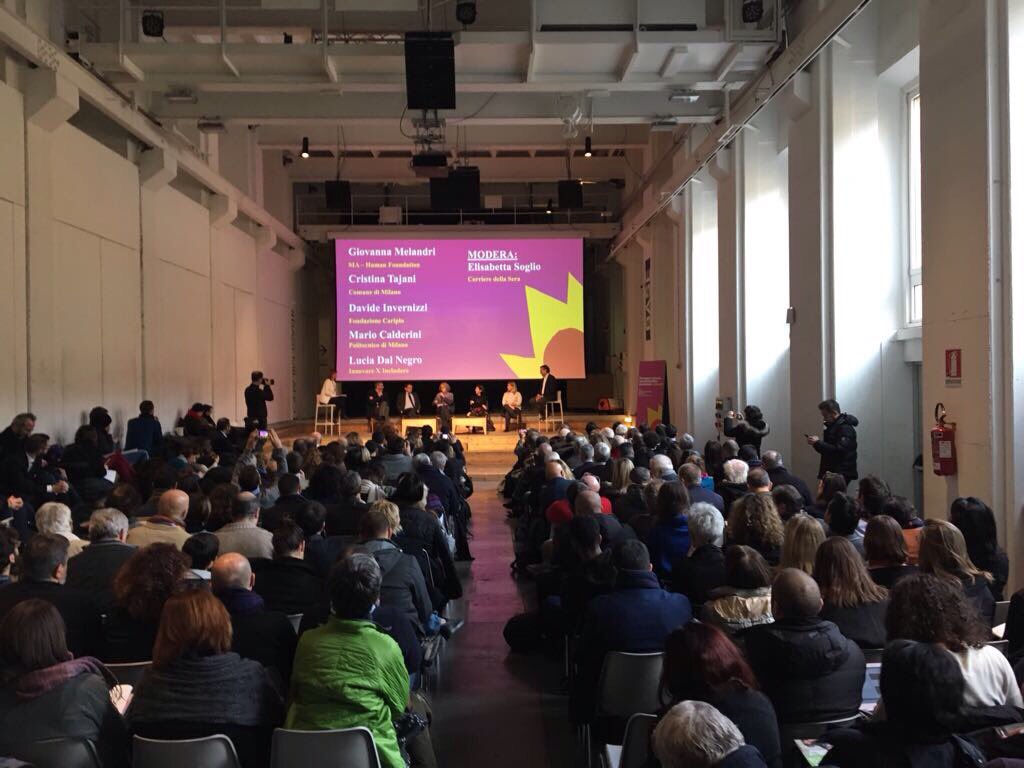 È in corso la tavola rotonda:
<a href="/GioMelandri/">Giovanna Melandri</a> (<a href="/HUMANFdn/">Human Foundation</a> - <a href="/SIAita_/">Social Impact Agenda per l'Italia</a>)
<a href="/cristajani/">Cristina Tajani</a> (<a href="/ComuneMI/">Comune di Milano</a>)
Davide Invernizzi (<a href="/FondCariplo/">Fondazione Cariplo</a> )
<a href="/mariocalderini/">Mario Calderini</a> (<a href="/polimi/">Politecnico di Milano</a>)
<a href="/luciadalnegro/">Lucia Dal Negro</a> (InnovarexIncludere)
Moderatore: <a href="/EliSoglio/">Elisabetta Soglio</a> (<a href="/Corriere/">Corriere della Sera</a>)
#impresasocialeannouno