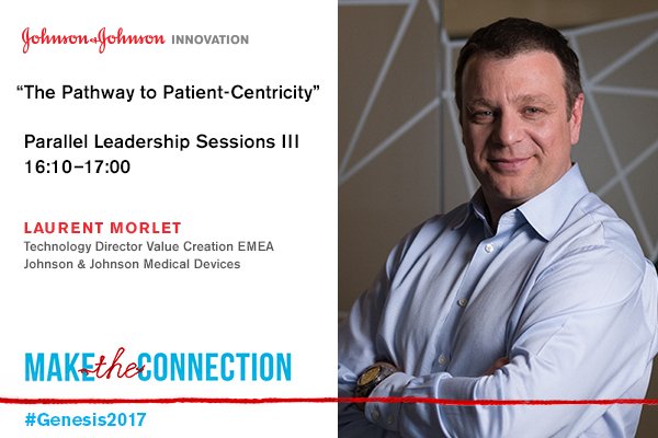 JNJInnovation's tweet photo. “Discover how our Care4Today patient pathway platform will deliver value to patients and healthcare professionals.”
#JNJ’s @lolomorlet is on in 5 minutes! #Genesis2017 https://t.co/vfPhigSCaR