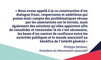 lemouvementasso's tweet image. [COMMUNIQUÉ DE PRESSE] Lancement des travaux pour « une politique de vie associative ambitieuse »  👉 lemouvementassociatif.org/wp-content/upl… … #LesAssociationsFontMouvement