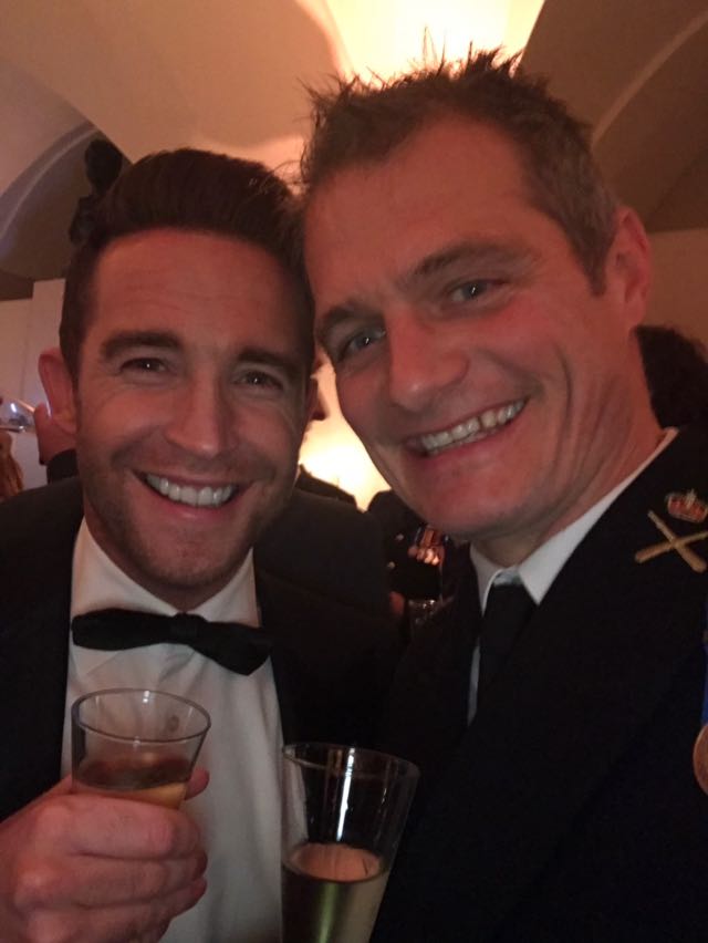 JAYJAMES's tweet photo. My date for last night! CPOPT Tony Newcombe @RoyalNavy @TheSun #Millies2017 ! A close oppo & my 1st Sea dad aboard the #FightingG #HMSGloucester now at Northwood HQ lots more dits about last night & our #BigDayOut Wed on tomo's @bfbs #BigFridayShow 4-7pm UK 🌍📻 #Worldwide https://t.co/dKPDYnCLg3