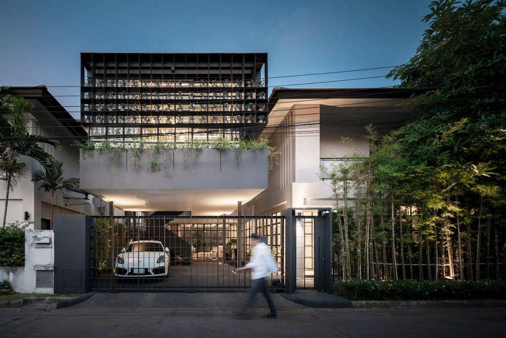 designmilk's tweet photo. A Bangkok House with a Steel Facade Filled with Plants by Anonym  https://t.co/zaxEMbJUZJ #fromthearchives https://t.co/2ApJyMj5Pe