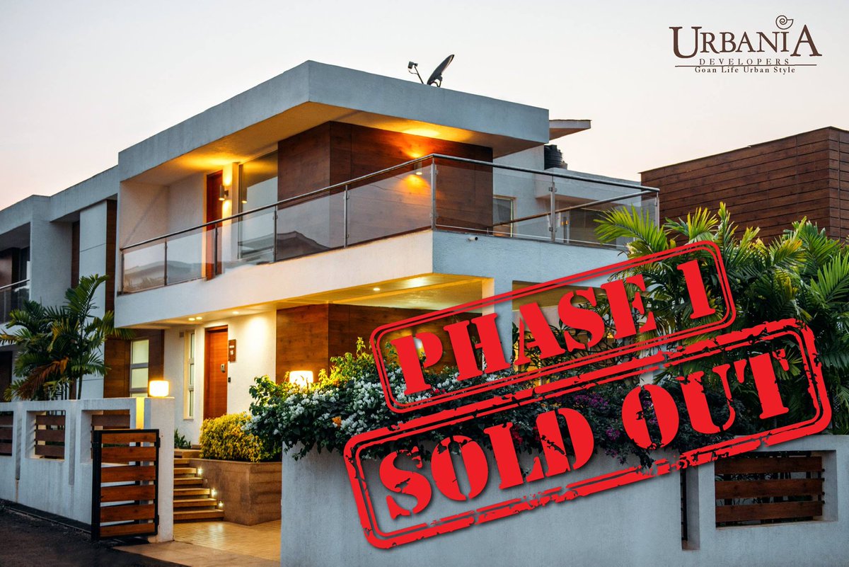 urbaniavillas's tweet photo. Our phase 1 at #Urbania is now SOLD OUT! Now we've got something better in store for you with our Phase 2 at @urbaniavillas 
#realestate #luxuryvillas #villasingoa #StayTuned https://t.co/rUIgZtNUDR