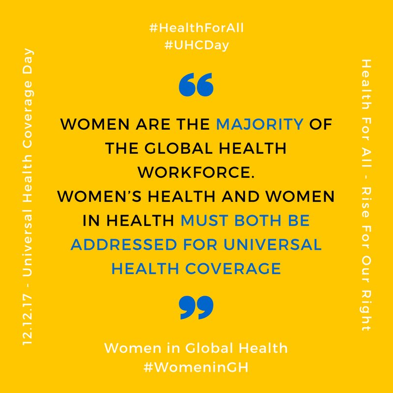 womeninGH's tweet photo. Inspired to change the status quo in #GlobalHealth for more #GenderEquality - Keep sending us your reflections, data &amp; ideas to info@womeninGH or @womeninGH #UHCForum2017 #UHC #HealthForAll #UHCday #GenderEquityHRH #healthworkforce #GH5050 https://t.co/IBIKNahL7Z