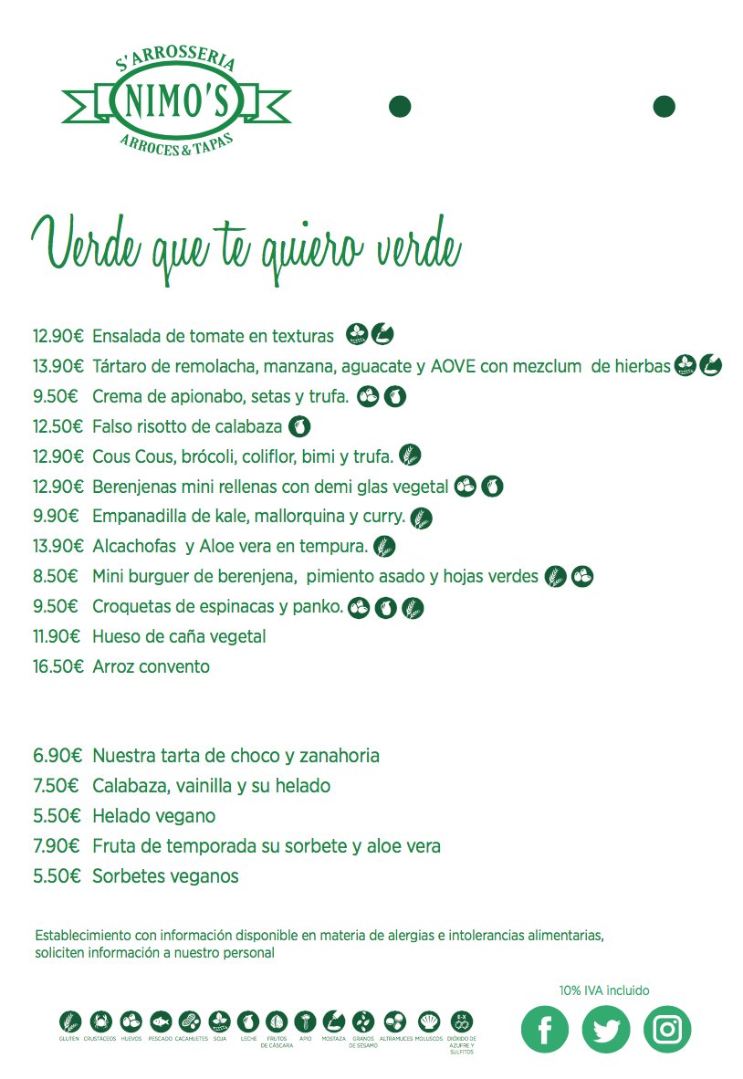ArrosseriaNimos's tweet photo. Prueba nuestra nueva carta vegana 🍅🌿
......
Try our new vegan menu 🍅🌿
📞 971 49 87 74

#Mallorca #Foodie #MallorcaRestaurants #Mallorcalife #RestaurantesMallorca https://t.co/LHhqKMvJZL