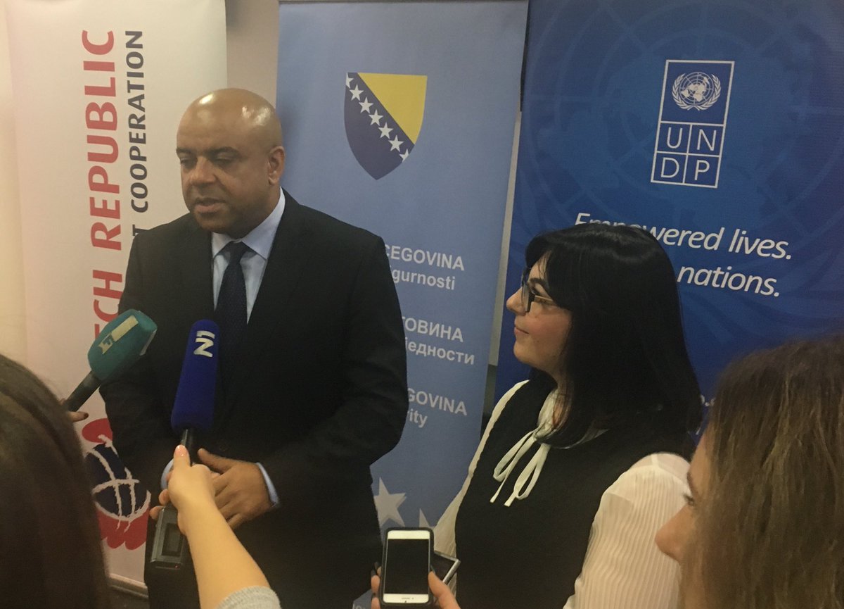 UNDPBiH's tweet photo. Investment in #DRR pays off. Response capacities have to be coupled with understanding, mitigating and reducing risks before disasters strike. Training of the Coordination Body of #BIH for Protection and Safety in progress, powered by #CzDA #DRRProject https://t.co/p1qhW8OCu8