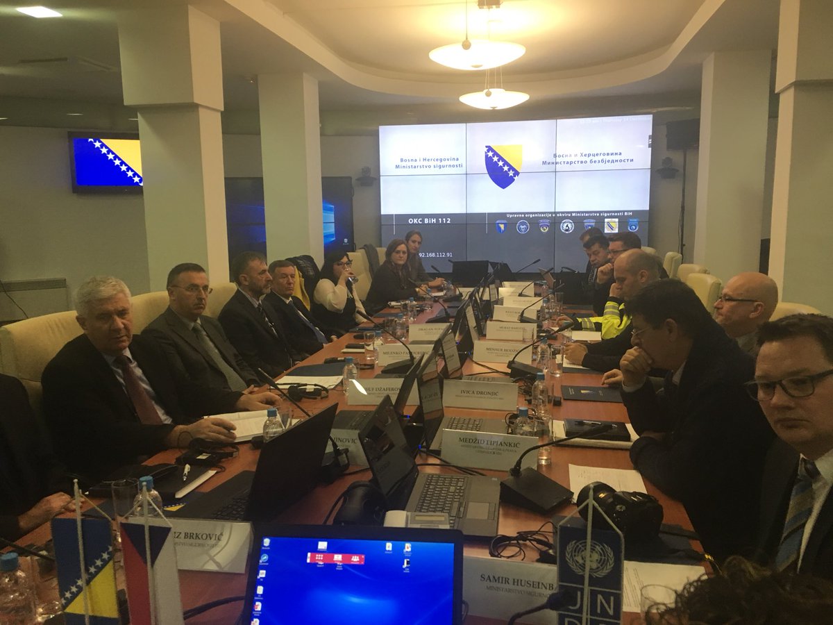 UNDPBiH's tweet photo. Investment in #DRR pays off. Response capacities have to be coupled with understanding, mitigating and reducing risks before disasters strike. Training of the Coordination Body of #BIH for Protection and Safety in progress, powered by #CzDA #DRRProject https://t.co/p1qhW8OCu8