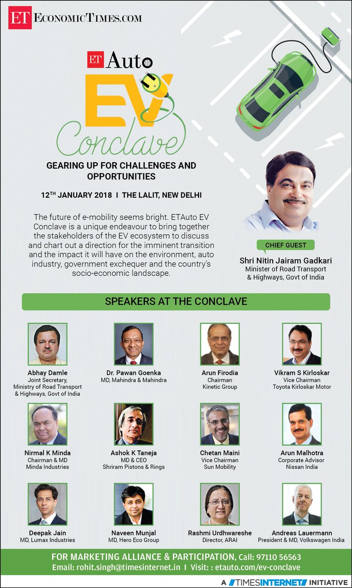 ETAuto's tweet photo. Speakers at #ETAutoEVC. Register now: https://t.co/hmQ5QDyKRr

@nitin_gadkari @GoenkaPk @ArunFirodia @MainiChetan @Arunmalhotra_mm @nmunjal @MORTHIndia @MahindraRise @SUN_mobility @Nissan_India @Hero_Electric @volkswagenindia 

Source: ET-Mumbai eEdition https://t.co/ECAjoMPqfh https://t.co/8a34QgmEnw