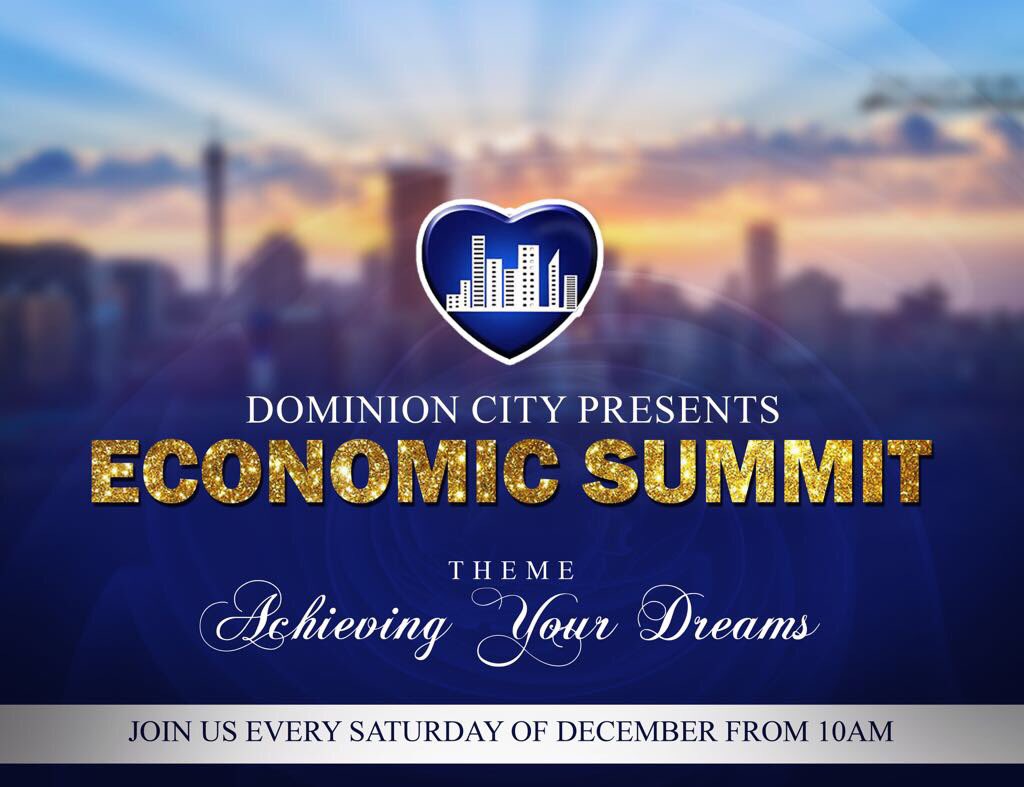dominion_uk's tweet photo. E C O N O M I C
S U M M I T
Every Weekend in DECEMBER
Do not miss it for anything!
#EconomicSummit2017
#DominionCityUK
#RaisingLeadersThatTransformSociety
#IAmDominionCity https://t.co/nUI5QgsHko