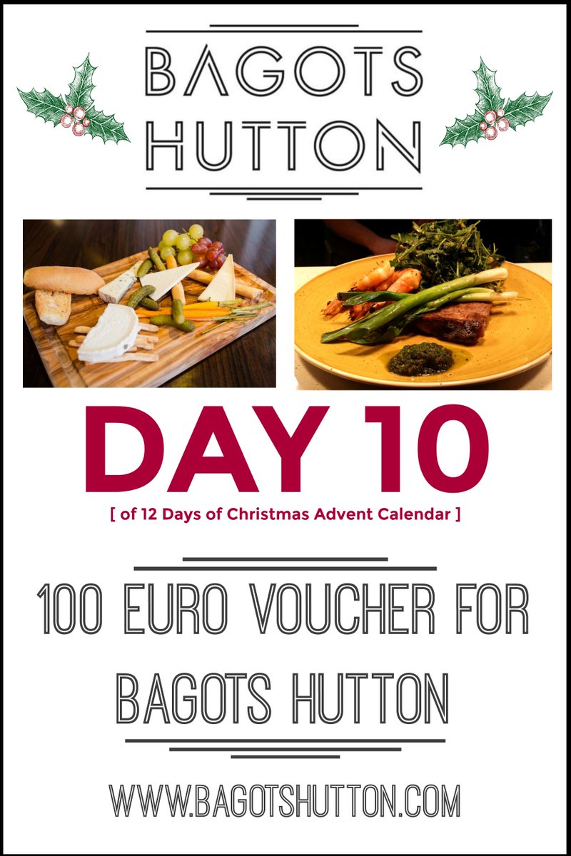 IrishLandmark's tweet photo. It's Day 10 of our 12 Day prize giveaway! ππ
Today's great prize is a β¬100 Voucher for @BagotsHutton. To take part, head over to our Facebook or Instagram page. #presents #thankyou #prizes #christmascheer #12DaysofChristmas #win #bagotshutton https://t.co/BQMvzjNVeT