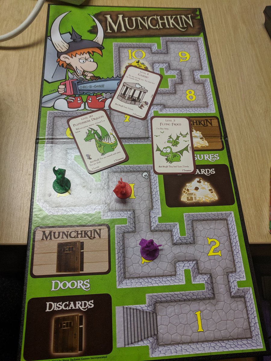 WCHS_GamesClub's tweet photo. We have munchkin which is a backstabbing dungeon crawl with very funny cards and is great for playing with groups of friends https://t.co/uae9ufAK6H