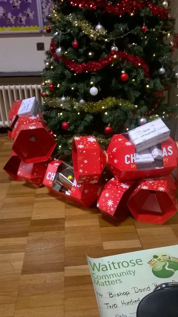 Presents wrapped and ready, enjoyed the show and ready for lunch #bishop David brown #Asda foundation