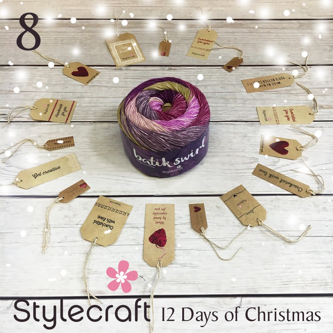 StylecraftYarn's tweet photo. #Stylecraft12Days
On the 8th day of Christmas Stylecraft gave to me...
A cake of Batik Swirl & a bunch of Stylecraft gift tags. Here is the link to enter- https://t.co/YTPyvHQsrl https://t.co/p1FpBJssme
