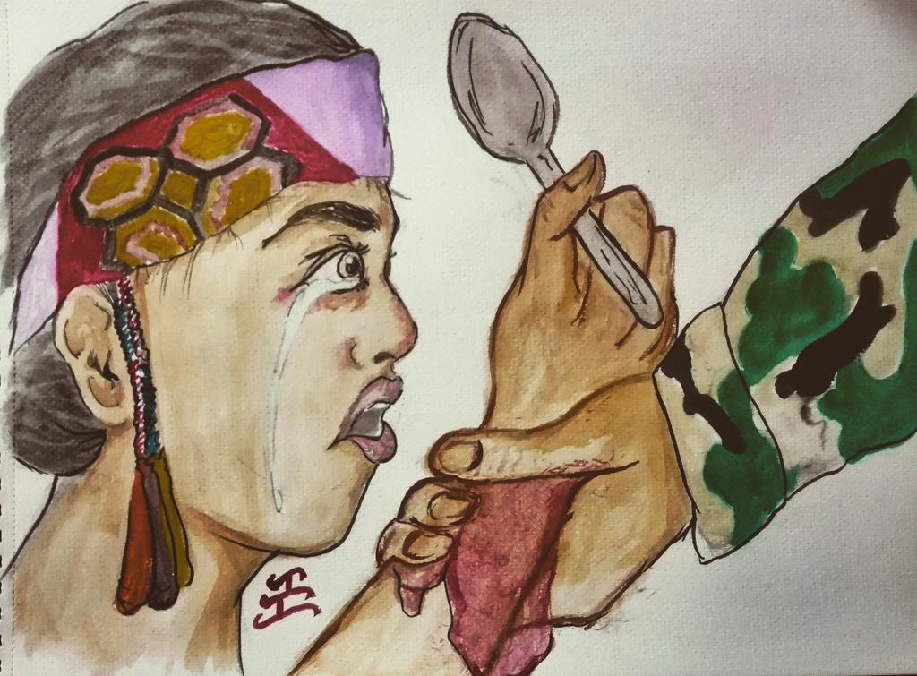karmakomiks's tweet photo. TEN 4 TEN
Day 5/10

AFP, PNP... salot, talagang salot! Kasalut-salutan!
Marcos, Duterte... walang pinag-iba! Parehong pasista, pumapatay sila!

#NoToMartialLaw
#EndMilitarization
#NoToFoodBlockade https://t.co/zlsODwhg6F