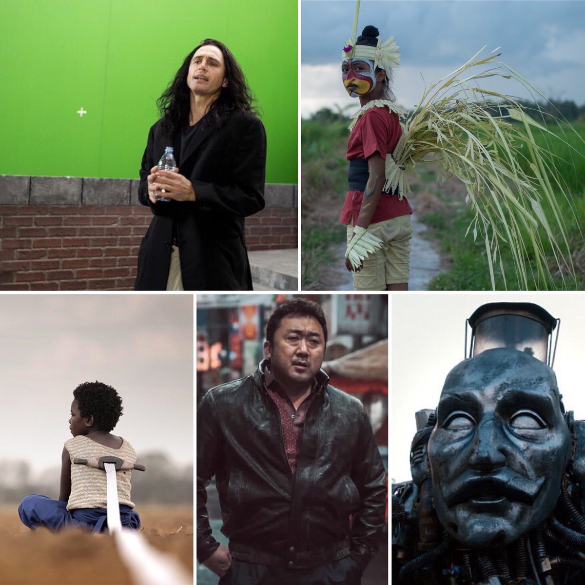 hindmezaina's tweet image. My #DIFF17 top 5:
The Disaster Artist
The Seen and Unseen
I am Not a Witch 
The Outlaws
Last Days of Tomorrow
