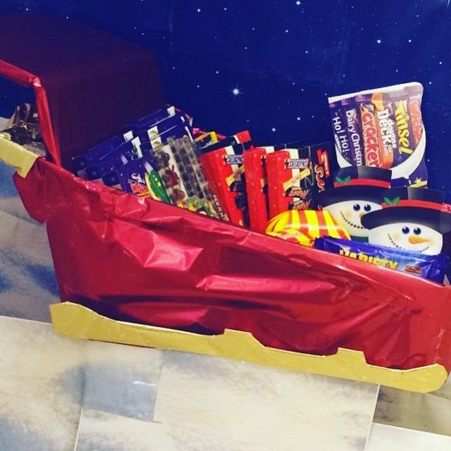 FortemSolutions's tweet photo. Our team in #Sheffield have created a sleigh to deliver selection boxes to @archerproject  who support the homeless men and women of the city #ChoccoCheerChallenge 🍫 https://t.co/CRhkRsSwEt