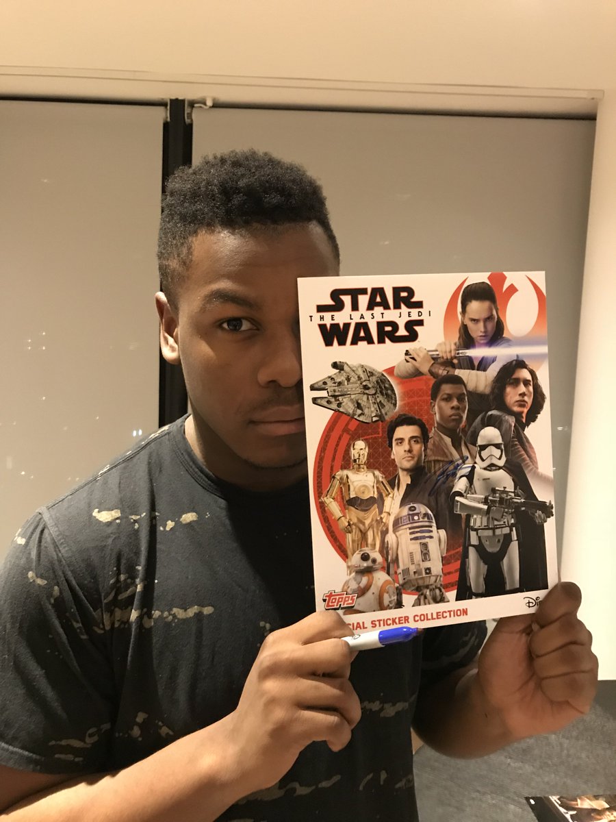 Topps_UK's tweet photo. To celebrate the release of our new #TheLastJedi Sticker Collection we have a print of our Album cover SIGNED by @JohnBoyega to giveaway!

HOW TO ENTER: RT+ Follow @MyTopps!

Ends 18/12/17, UK and ROI only. T&amp;Cs: https://t.co/mCzDikLwSM https://t.co/K41vjN5Uya