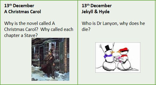 Sharn_English's tweet image. English Advent Year 11 revision tasks - days 13 &amp;amp; 14.