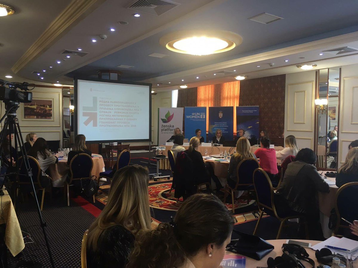 ZPlatforma's tweet photo. Treći godišnji seminaru o rodnoj ravnopravnosti u procesu sprovođenja #IPA u Srbiji je danas poceo. #Planet5050 #gmipa2017 https://t.co/VayMW8oMK0