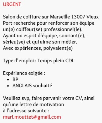 Offreemploicoiffuremarseille Hashtag On Twitter