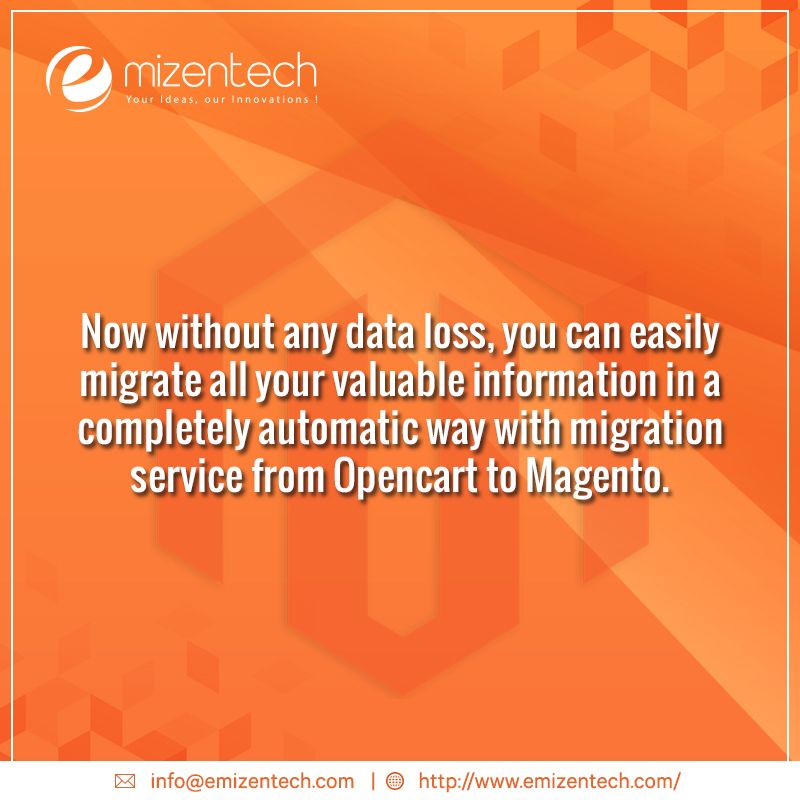 EmizenTech's tweet photo. Now no need to worry about data loss, duplicate data or any other possible errors. Migration from #OpencarttoMagento2 and see the change.
See More - https://t.co/FI1VKmhzKJ
#MagentoMigration #MigrationtoMagento #Magento #Magento2 https://t.co/bnRqOfgyyN
