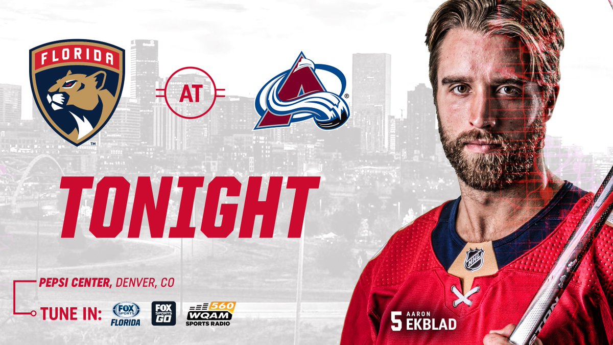 Who's ready for another #LateNightWithTheCats?   📍: Pepsi Center ⏰: 9:00 📺: @FOXPanthers 🎙: @560WQAM 🐣: #FLAvsCOL https://t.co/oJr5ds6ia0