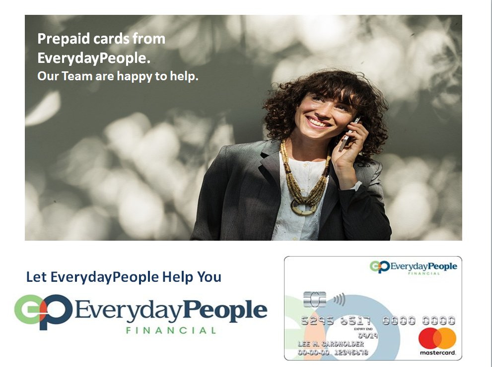 Do something productive with your Thursday afternoon...  
Apply for an exclusive prepaid card with EverydayPeople.  
Call 0141 375 0996 to speak with one of our helpful team. 
 #WeAreEverydayPeople