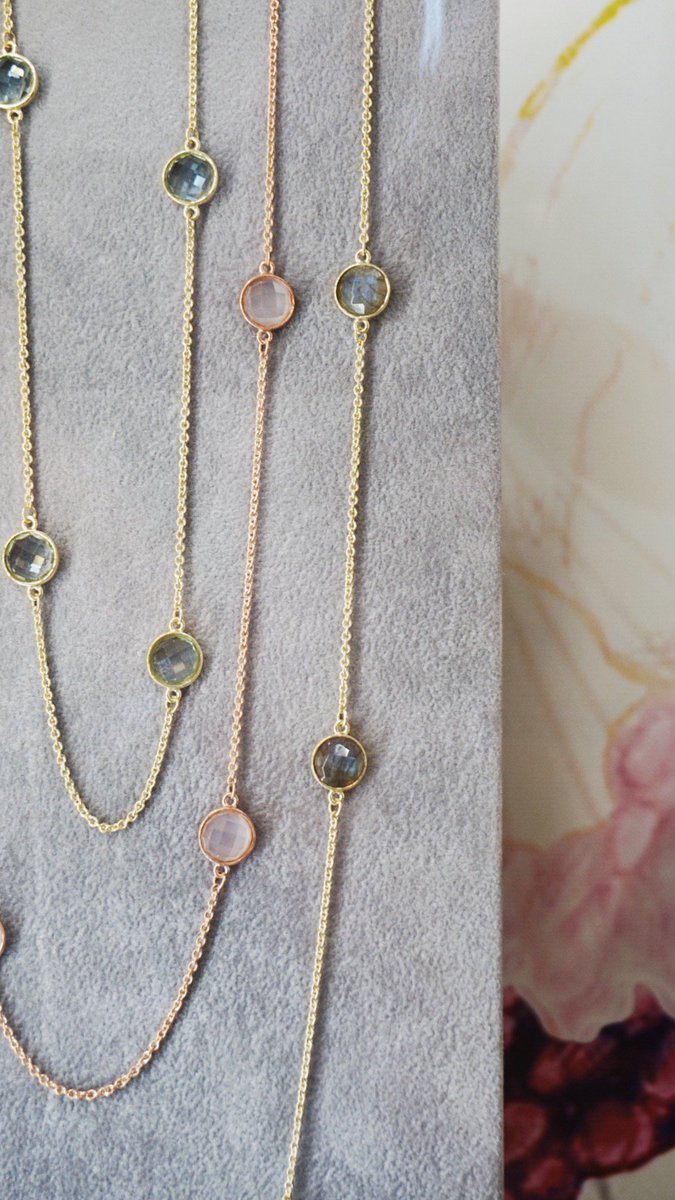 #JRCCHRISTMAS Day 14 - Bespoke Semi Precious Stone Gold necklaces! Designed by us especially for you, the perfect addition to any jewellery collection!
Labradorite, Rose Quartz &amp; London Blue Topaz all available in store❤️