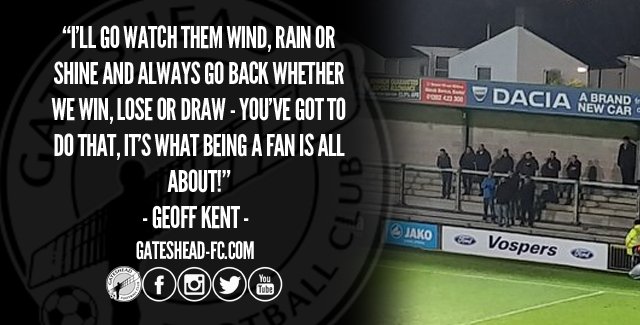 GatesheadFC's tweet photo. 🎙️INTERVIEW: Heed Army stalwart Geoff Kent spoke to @bbc5live after making the lengthy trip down to Torquay. 

We would like to thank Geoff and the rest of the travelling fans for the unbelievable commitment and support shown on Tuesday night.

➡️https://t.co/skFxOXWxiM https://t.co/LwtQXRr7m0