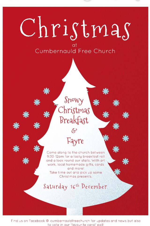 cumbernauldCW's tweet photo. Come join us if you're free #Cumbernauld #Christmas 🎄 https://t.co/rPrHN0VEaY