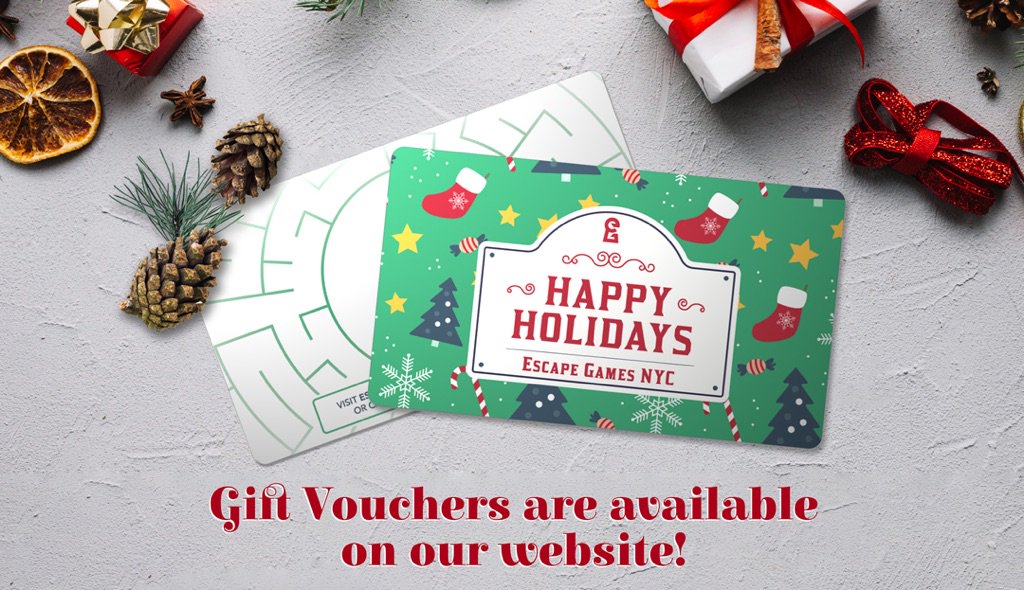 escapegamesnyc's tweet photo. Are you still looking for the perfect Holiday Gift? Escape Holiday Shopping! 🎁☃️🎅🎄Escape Games NYC Gift Vouchers - Let them have a time to Remember! #holidays2017 #escapegamesnyc https://t.co/h6DSZgyMX6