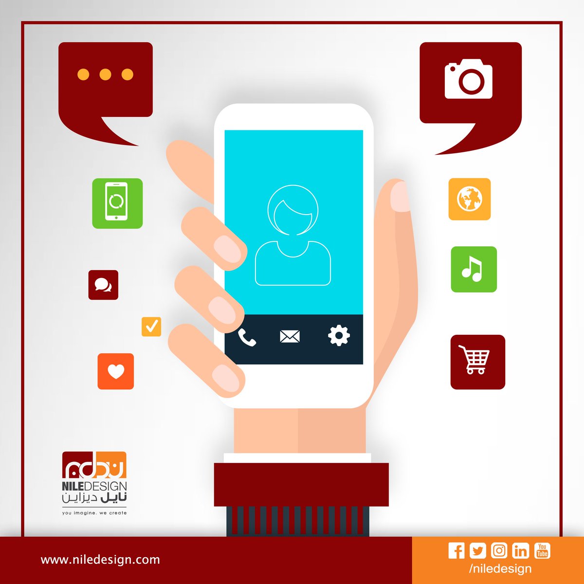 niledesign's tweet photo. There are no obstacles between you and your customers anymore. Mobile apps is definitely the real deal!
Contact Us
phone: 01002052266
start@niledesign.com
#تصميم_مواقع #موبايل_أبليكيشن #design #development #applications #mobileapp #applications_development #online_marketing https://t.co/RUrZNvddfH