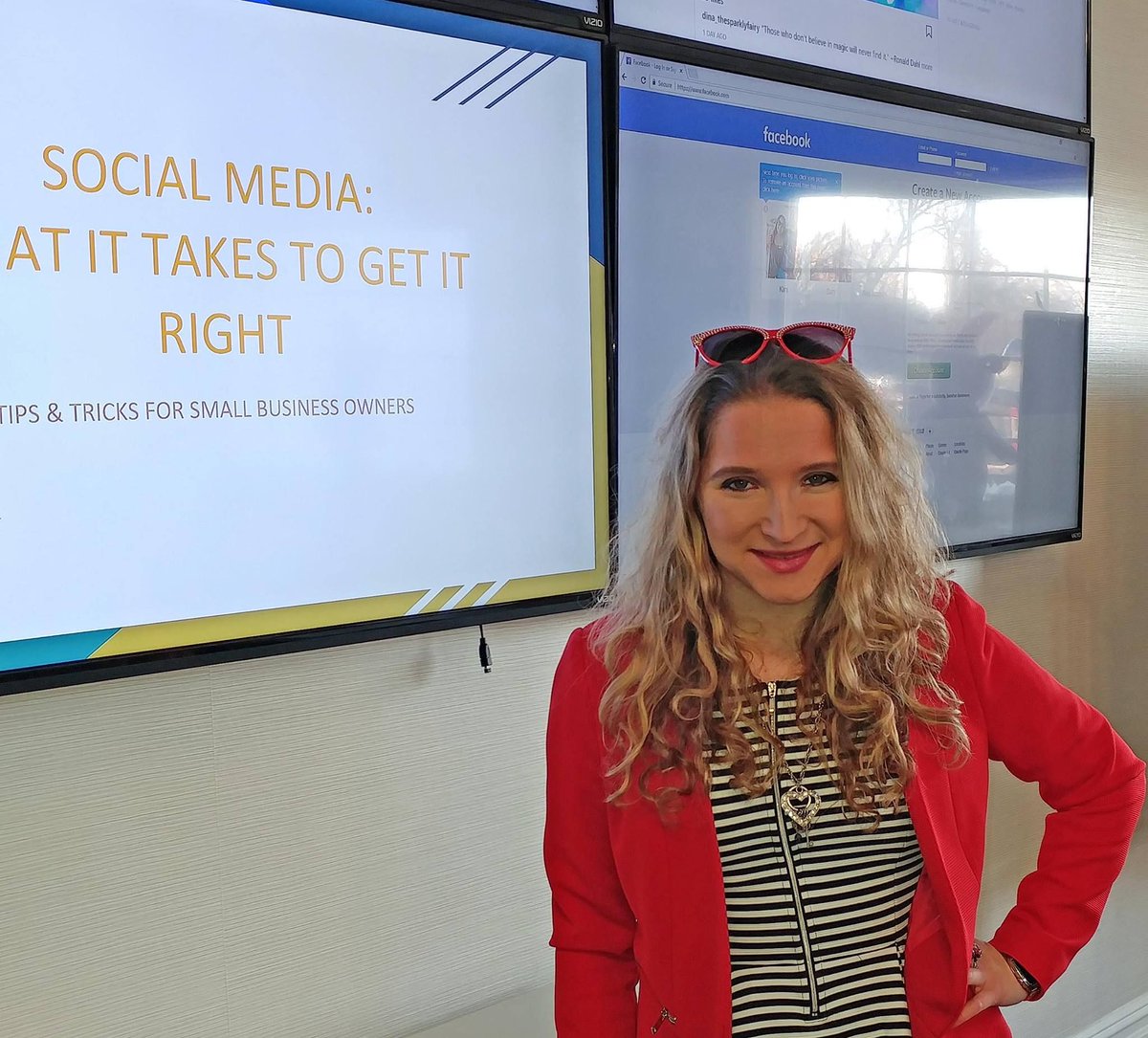 AmWriting_Co's tweet photo. It was a pleasure speaking about social media for businesses for the Matawan/Aberdeen Chamber's event. My presentation ran about an hour...and I would have loved to speak another five! Haha. https://t.co/PYM6sXW5ru