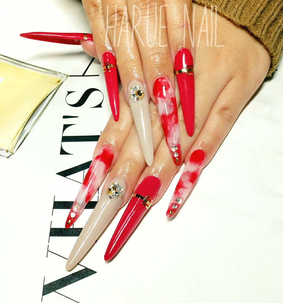 Harue 実は子持ちの主婦とゆうギャップ ロングネイル 岡山ネイル ジェルネイル ネイルサロン ネイル Haruenail Nails Nailsart ジェルネイル 冬ネイル 派手ネイル ネイルデザイン スーパーロング T Co K0ozn5zt3n