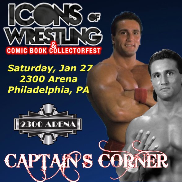 Meet 'Pretty' Paul Roma w/Captain's Corner during @iconsconvention at the @2300Arena in Philadelphia, PA on Jan 27.  More info & Pre-Orders @ freewebstore.org/captains-corner #4horsemen #PrettyWonderful