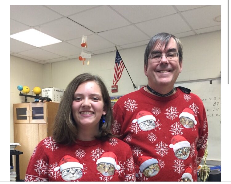 LEHSstudentgov's tweet photo. Congratulations to our Holiday Sweater winner! #THawkholidayspirit #eastsidepride https://t.co/atvGsIlzxD