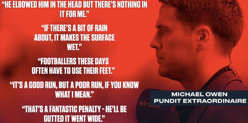 Happy birthday to Michael Owen, the best pundit in the world 