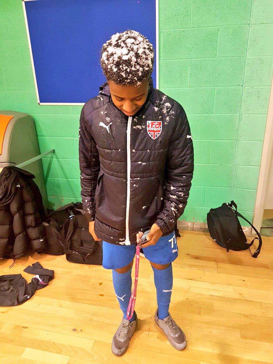 IFA_Futsal's tweet photo. The snow didn’t stop @Wrennico_ from turning up last night to end of term fitness testing. Well done to all our boys for an excellent term of futsal development #WeAreFutsal #BackinJanuary https://t.co/4zp0IbO876