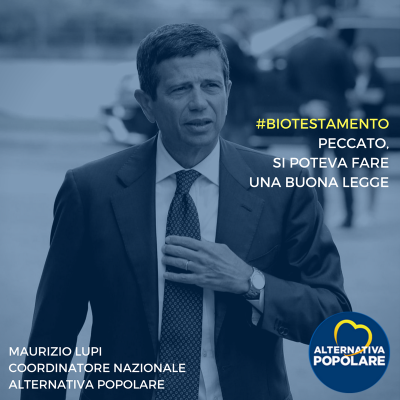 #BioTestamento | Peccato, si poteva fare una buona legge.
Per mere esigenze politiche ed elettorali abbiamo perso ancora una volta l’occasione di fare una #buonalegge ➡ bit.ly/2zceo18