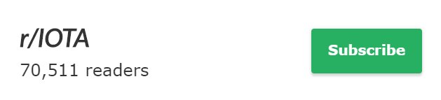 reddit.com/r/IOTA keeps growing by the thousands daily

#IOTA