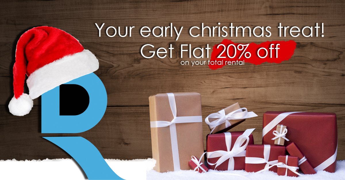 Big holiday is coming but our deals came early. With Rentdelite.com, Enjoy Flat 20% off on your total rental.
Rent now @ goo.gl/1EnsZk
#Rentdelite #Sale #Deals #Renttoown