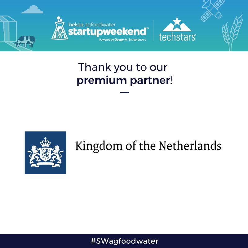 Thanking the Embassy of the Kingdom of the Netherlands for supporting Startup Weekend Bekaa! #swagfoodwater <a href="/JanWaltmans/">Jan Waltmans</a>